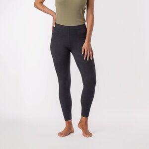NWT Maggies Organics // Organic Cotton Base Layer Leggings in Heather Grey